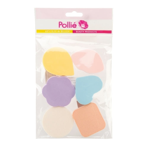 EUROSTIL – Bolsa Esponjas Maquilhagem Formas e Cores 6un - 02674