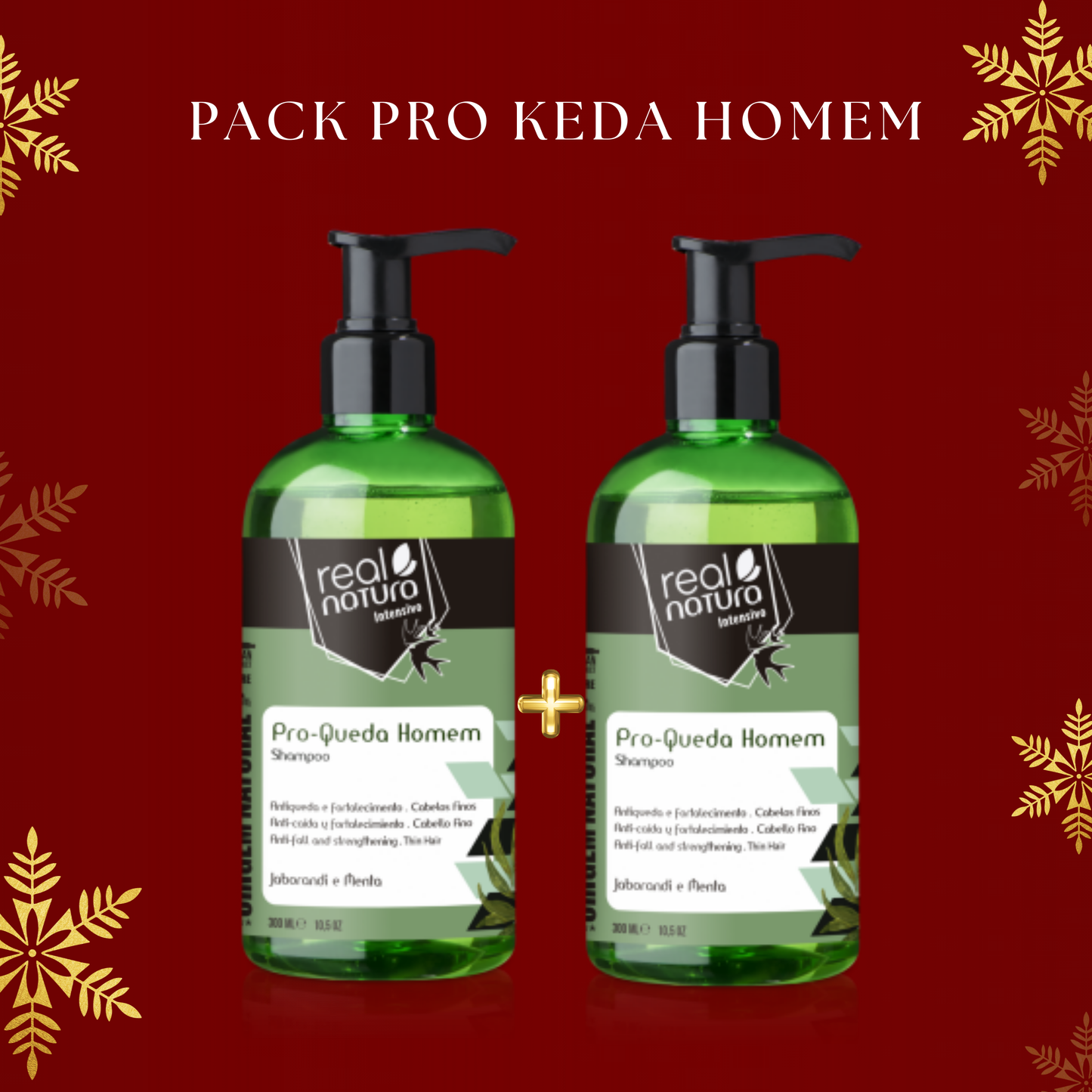 REAL NATURA - Kit Pro-Keda Homem - 2 Shampoos