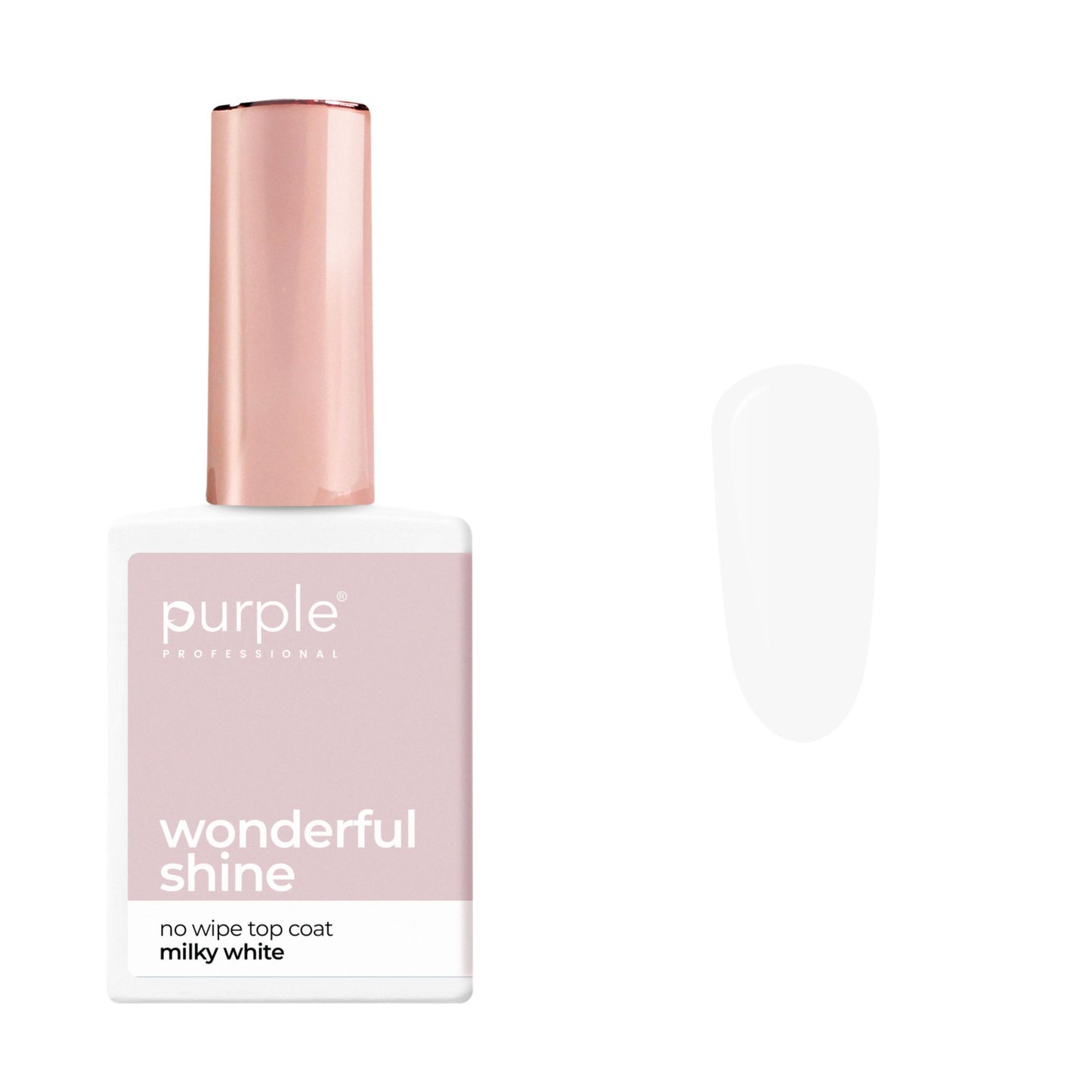 PURPLE - Wonderful MILKY WHITE Top Coat Sem Goma 15ml - P2455