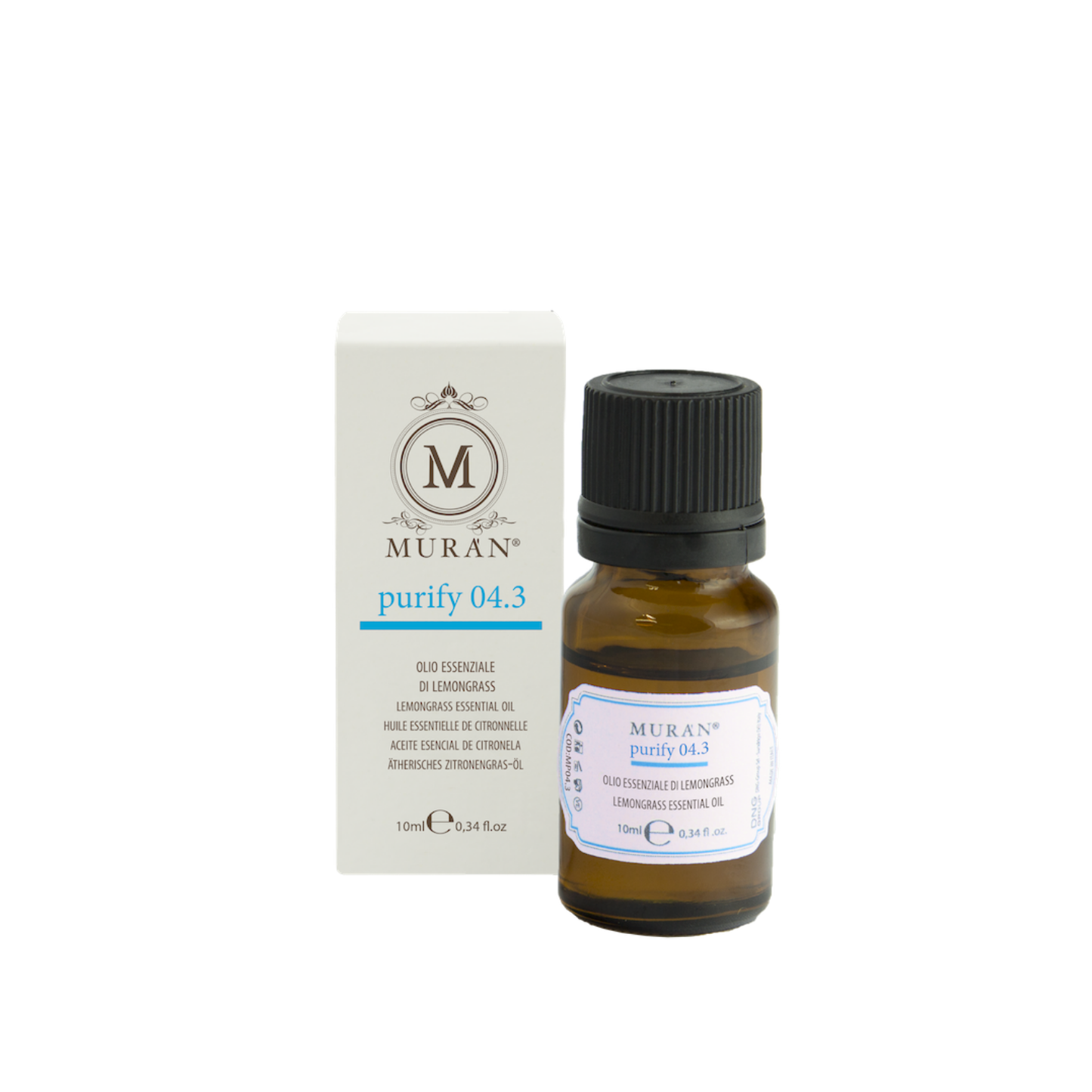 MURÀN – Óleo Essencial Purify 04.3 Erva Cidreira p/ Caspa com Irritação Couro Cabeludo 10ml
