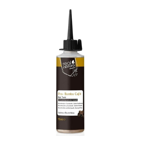 REAL NATURA - KIT Pro-Bomba Café Shampoo + Condicionador + Tónico