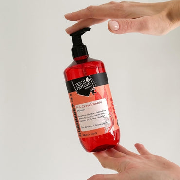 REAL NATURA - Kit Pro-Crescimento - Shampoo 500ml + Óleo 70ml