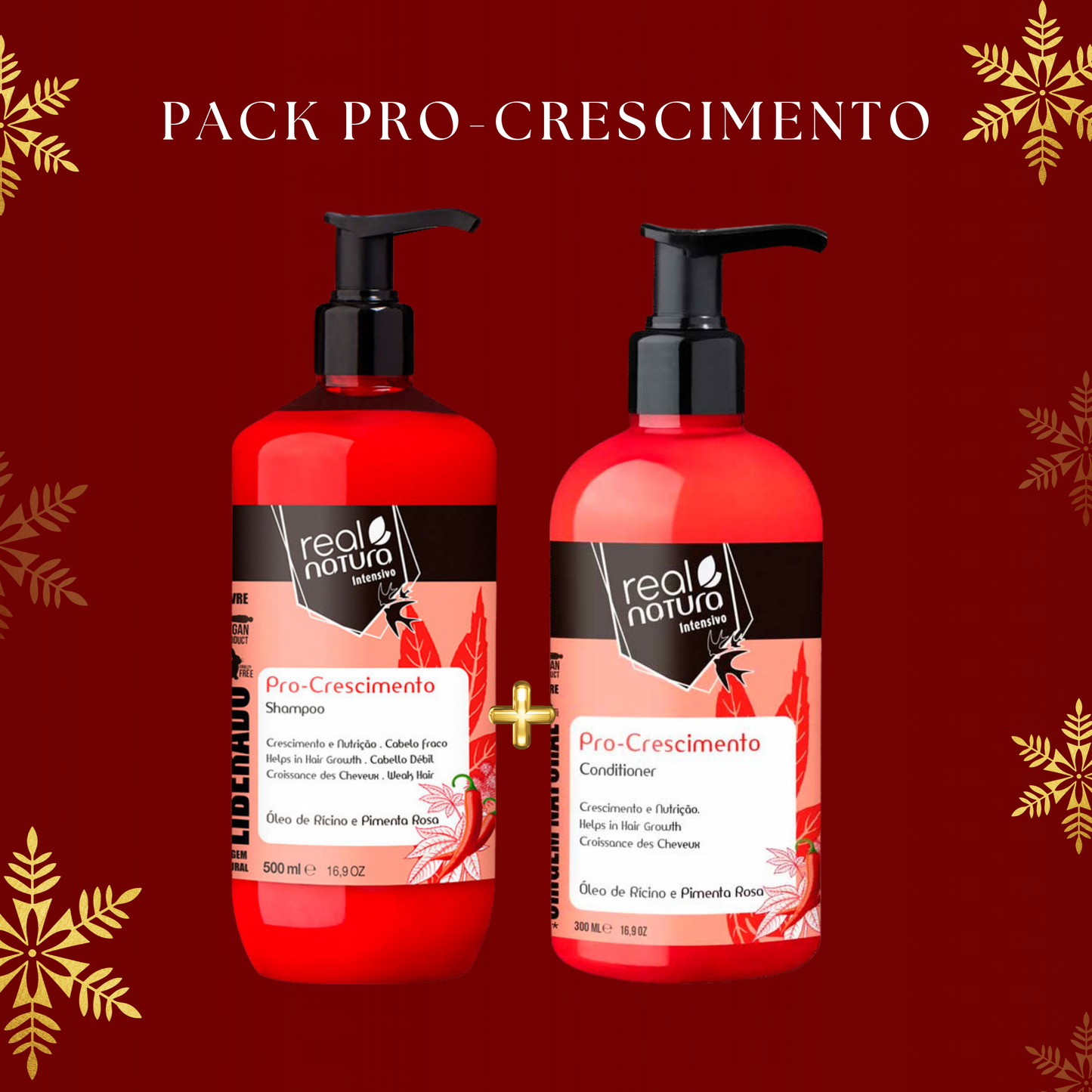 REAL NATURA - Pro-Crescimento Set Shampoo 500 ml + Conditioner 300 ml