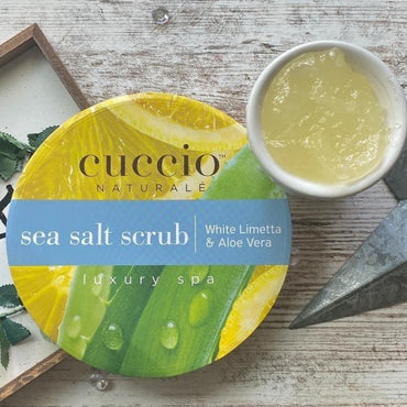 CUCCIO - Esfoliante Sea Salt Pés Mãos e Corpo White Limetta & Aloe Vera 553g (3340)