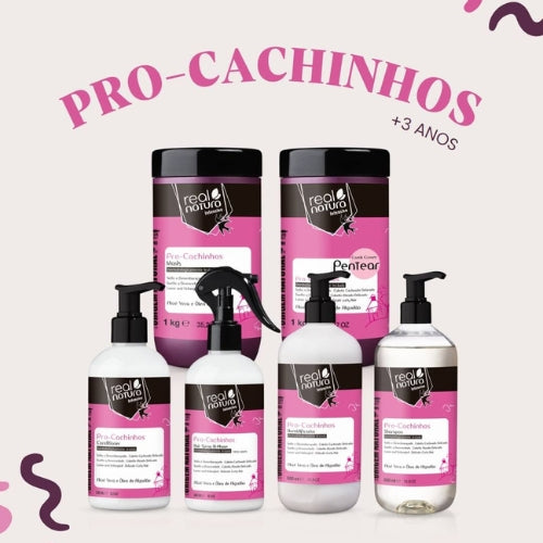 REAL NATURA - Kit Pro-Cachinhos - Shampoo 500ml + Creme de Pentear 1000ml