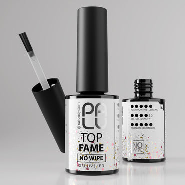 PALU – Top Coat Shine FAME Glitters Dourados e Rosa Dourados Sem Goma (No Wipe) 11ml