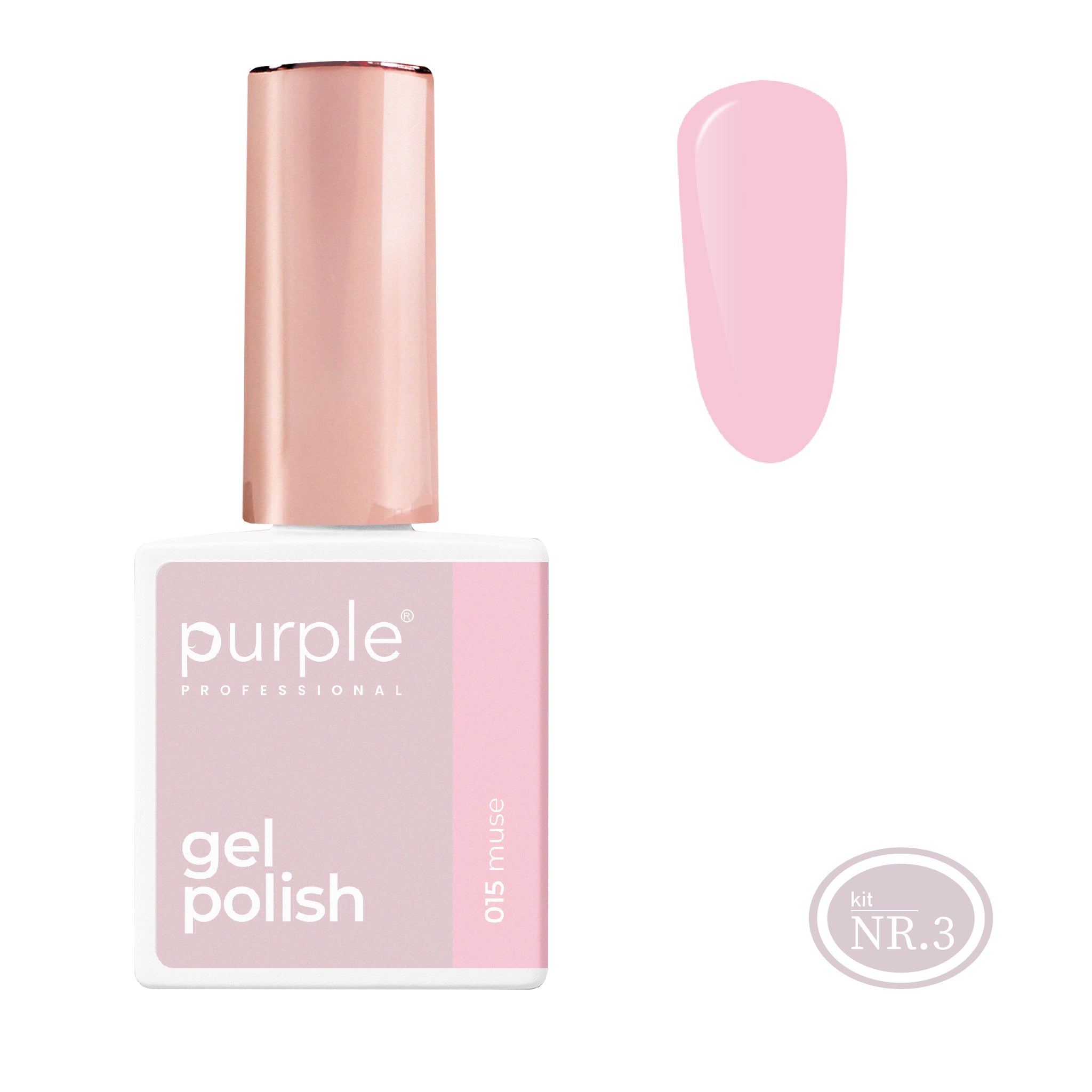 PURPLE - Verniz Gel Rosas 10ml (Nova Embalagem) MUSE 015 ( equivalente a P2039 ForeverSweet)