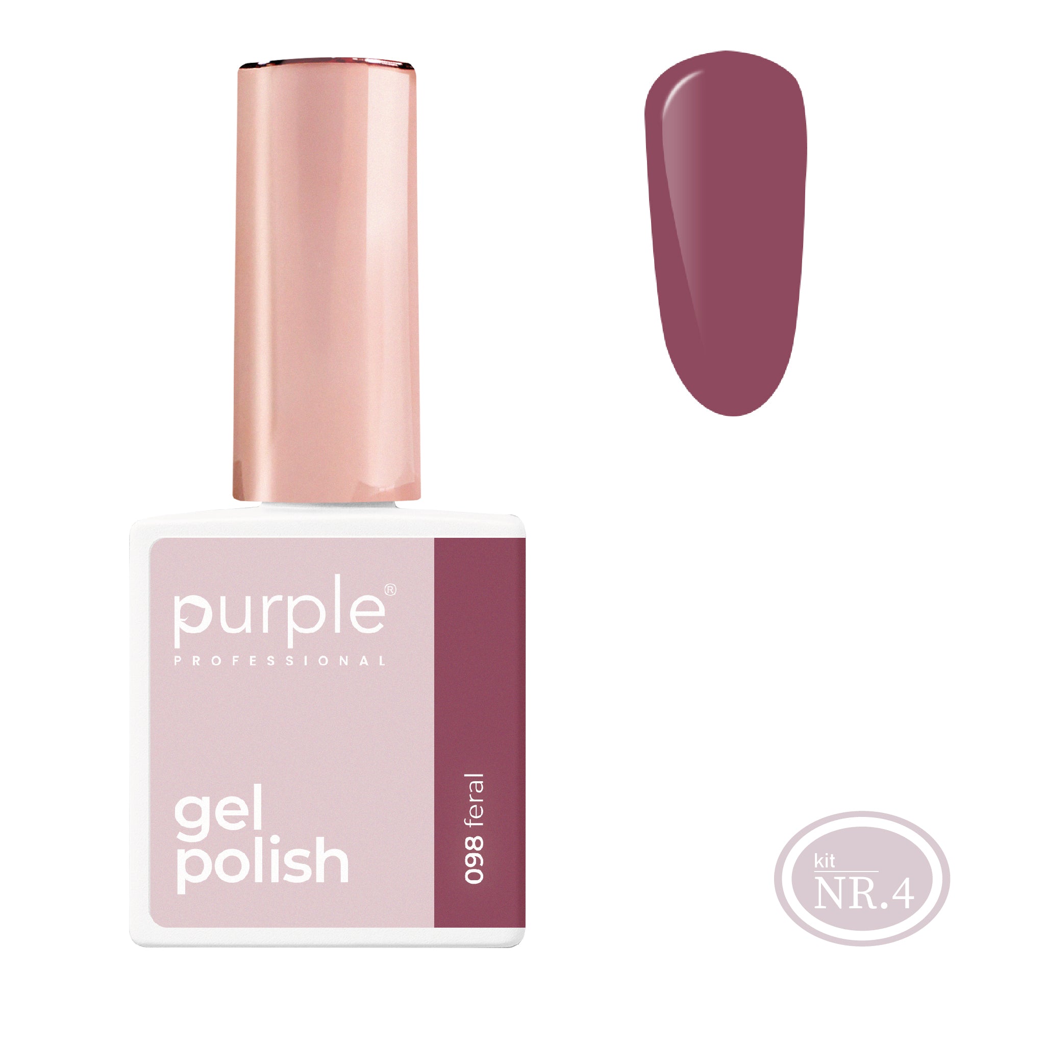 PURPLE - Verniz Gel Violeta 10ml (Nova Embalagem) FERAL 098