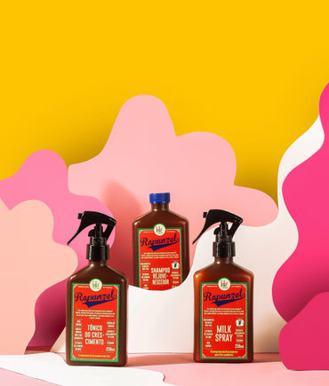 LOLA - Kit Rapunzel - Shampoo 250ml+ Tónico Crescimento 250ml + OFERTA Milk Spray 250ml
