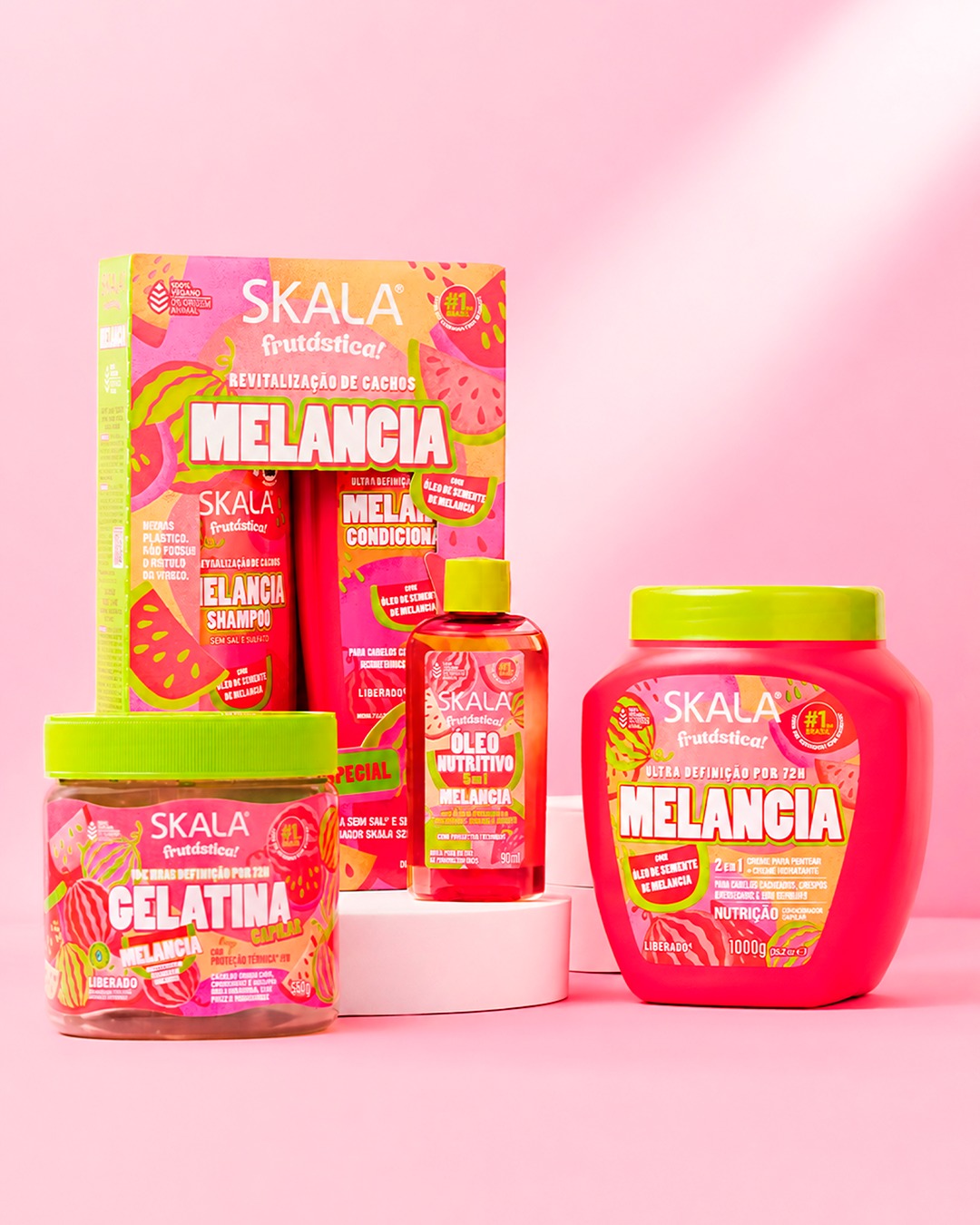 SKALA - KIT Melancia - Creme de Tratamento 1000g + Óleo Capilar 90ml