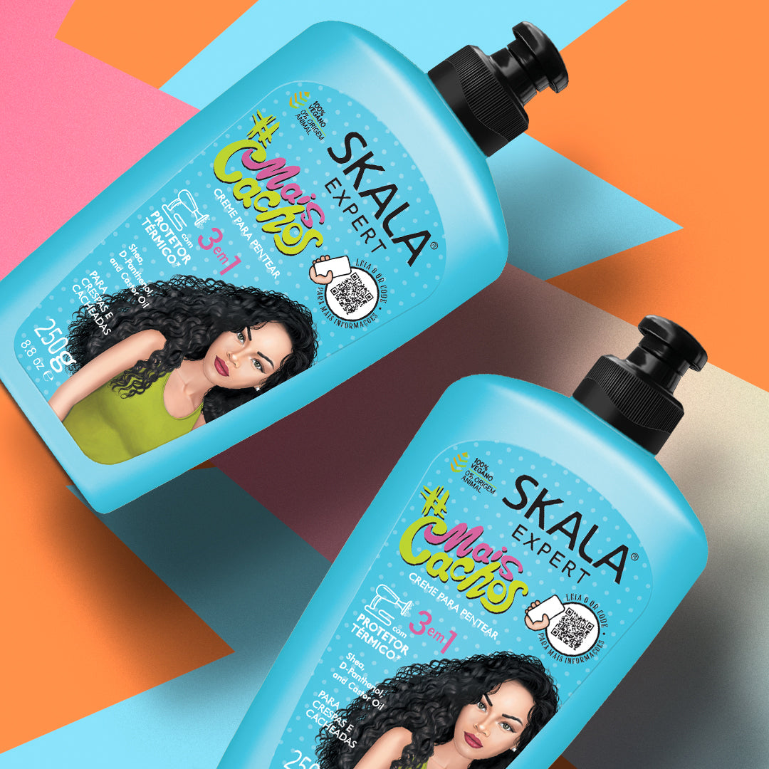 SKALA - KIT MAIS CACHOS - Creme de Pentear 250g + Gel Liquido 250g
