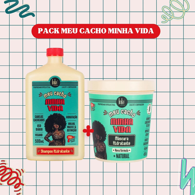 LOLA - KIT Meu Cacho Minha Vida - Shampoo 500ml + Máscara 450gr