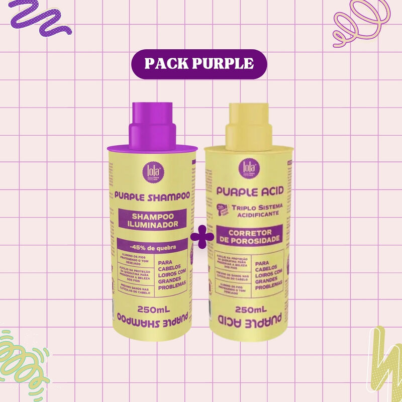 LOLA - Kit Purple - Shampoo 250ml + Acidificante 250ml