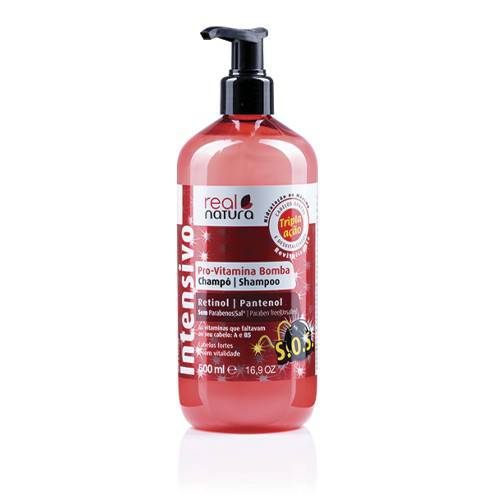 REAL NATURA - PRO-Vitamina Bomba Shampoo Sem Sal 500ml