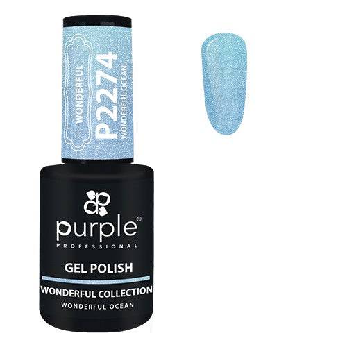 PURPLE - Verniz Gel Glitter 10ml Wonderful Ocean - P2274