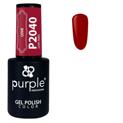 PURPLE - Verniz Gel Vermelhos 10ml Love Paris - P2040