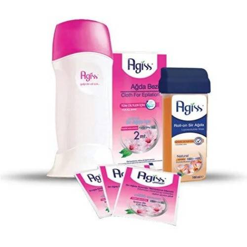 AGISS - Kit Rosa Aquecedor (Aquecedor+2 Roll On+2mt Bandas+3 Toalhitas)