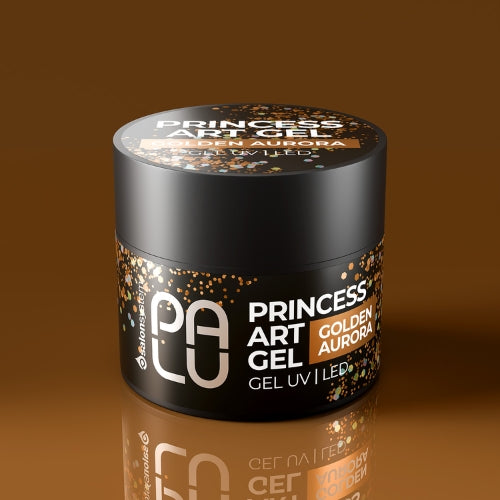 PALU – Art Gel GOLDEN AURORA Gel com Glitters Dourados 10gr