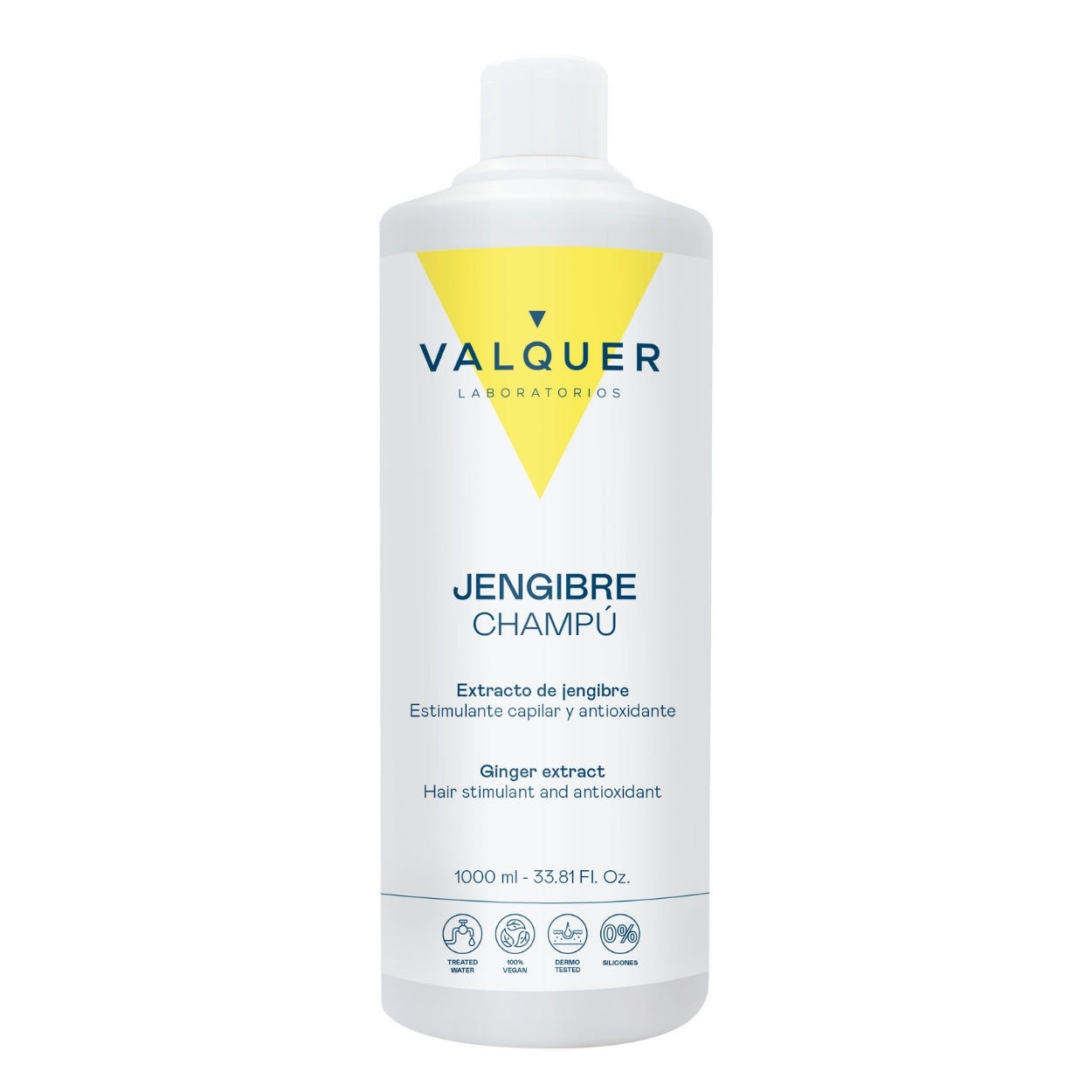 VALQUER - Shampoo Gengibre, Anti-Caspa, Anti-Oxidante c/ Pro-Vitamina B5 & E 1000ml