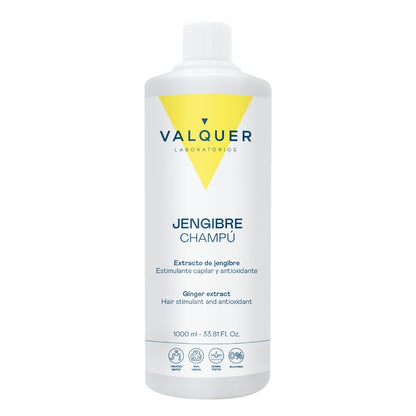 VALQUER - Shampoo Gengibre, Anti-Caspa, Anti-Oxidante c/ Pro-Vitamina B5 & E 1000ml