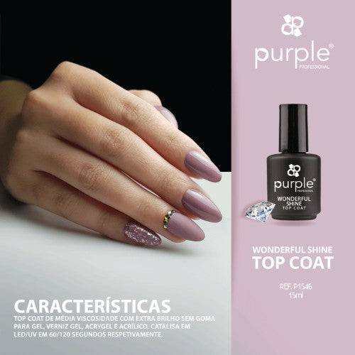 PURPLE - Wonderful Shine Top Coat Sem Goma 15ml - P1546