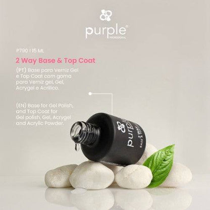 PURPLE - Base & Top Coat 2 Way 15ml - P790