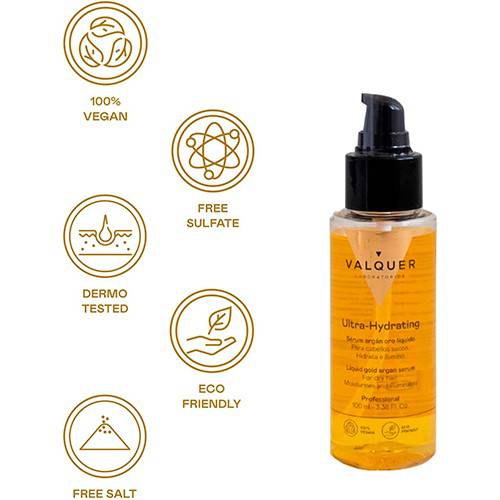 VALQUER – Sérum Argão ORO LIQUIDO, Hidrata e Ilumina, 100ml