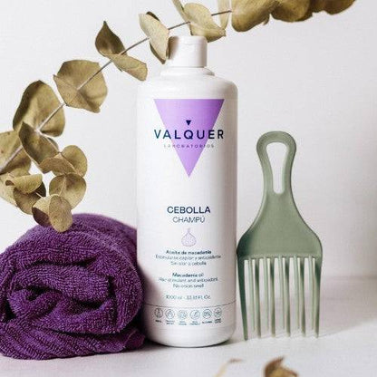 VALQUER – Shampoo Cebola, Anti-Oxidante, Estimulante Capilar, Oleo Macadamia 1000 ml