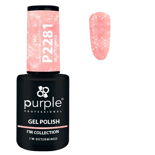 PURPLE - Verniz Gel Glitter 10ml I´M DETERMINED - P2281