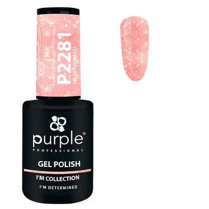 PURPLE - Verniz Gel Glitter 10ml I´M DETERMINED - P2281