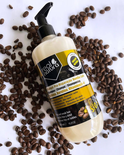 REAL NATURA - Pro-Reparação Bomba Café - Shampoo Sem Sal 500ml