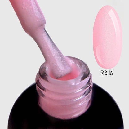 PALU – Rubber Base Super Elástica 11ml RB16 Pink Glitters Prata