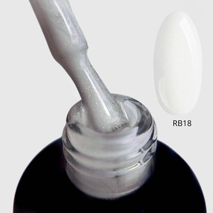 PALU – Rubber Base Super Elástica 11ml RB18 White Glitters Dourados