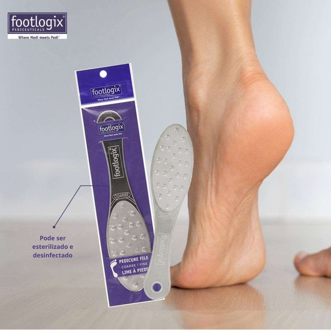 FOOTLOGIX – Lima Pés Profissional Dupla Inox Grossa/Fina