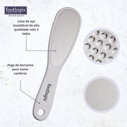 FOOTLOGIX – Lima Pés Dupla Plástico Grossa/Fina