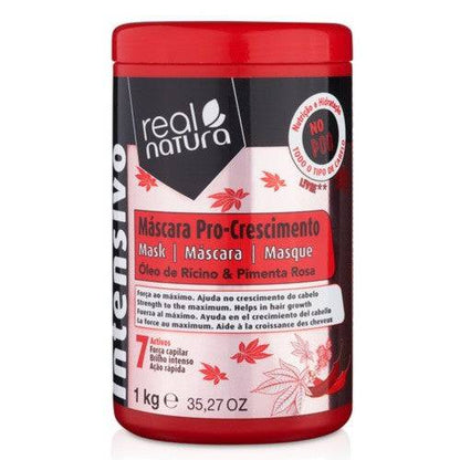 REAL NATURA - Kit Pro-Crescimento - Shampoo + Máscara + Condicionador + Óleo