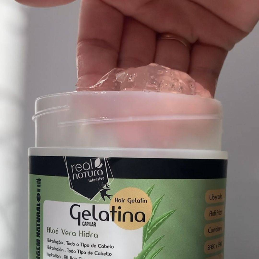 REAL NATURA - Aloé Vera Hidra – Gelatina Capilar 500ml