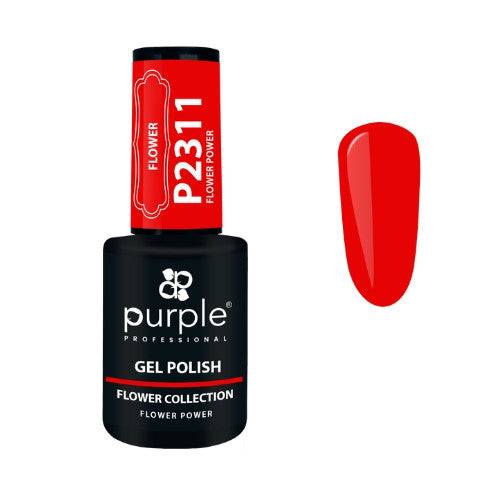 PURPLE - Verniz Gel Vermelhos 10ml Flower - P2311