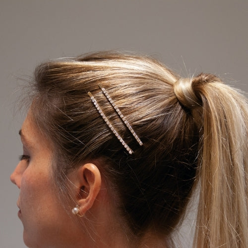 EUROSTIL – Clip Dourado com Strass 2un - 06928