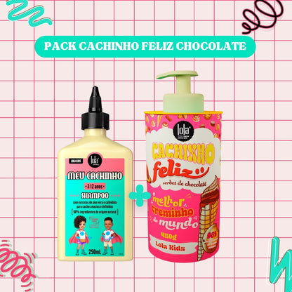 LOLA - Kit Cachinho - Shampoo Meu Cachinho 250ml + Cachinho Feliz Sorbet de Chocolate 450gr