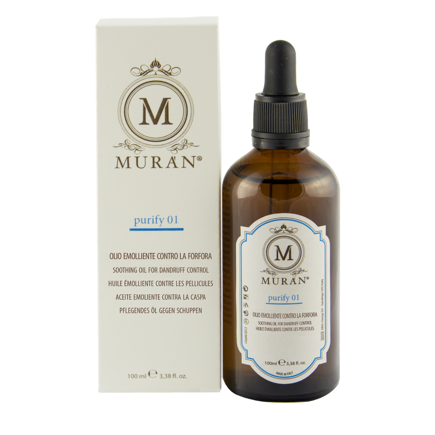 MURÀN – Óleo Emoliente Purify 01 Anticaspa Seca 100ml