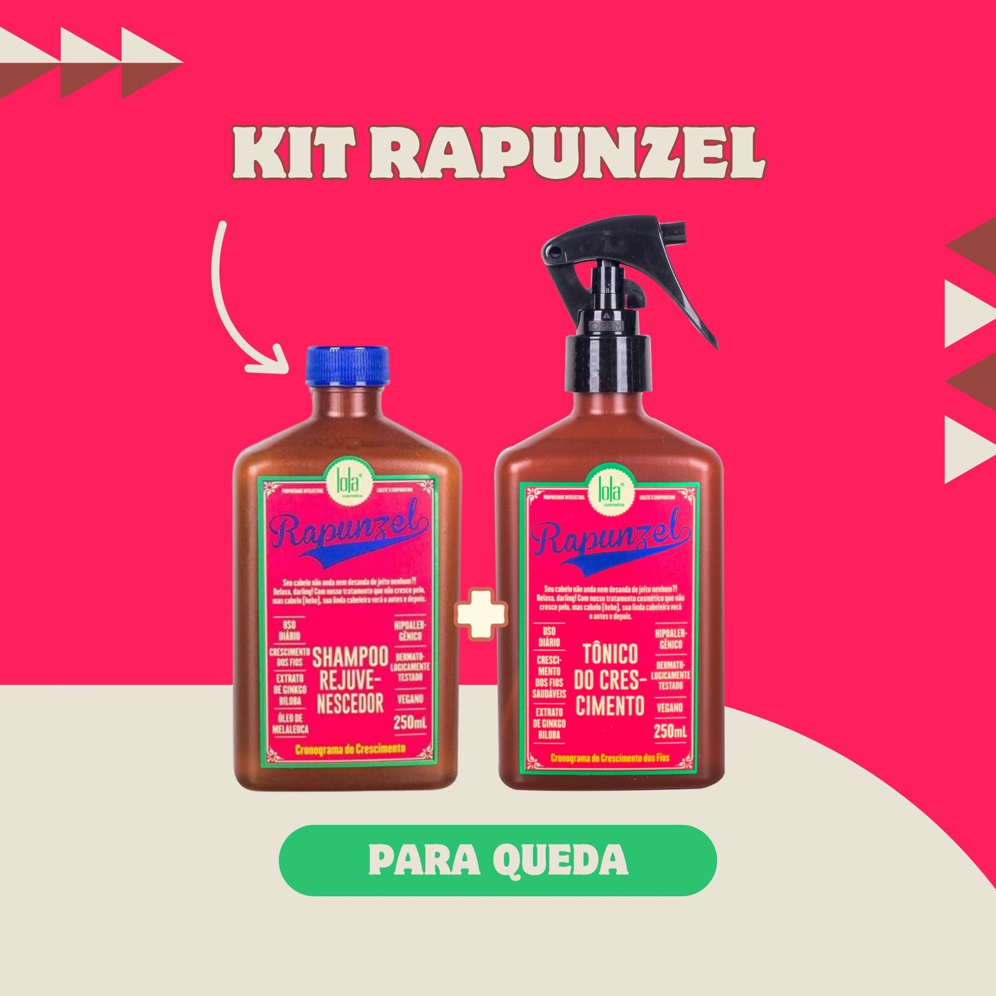 LOLA - Rapunzel Kit - Shampoo 250ml + Growth Tonic 250ml