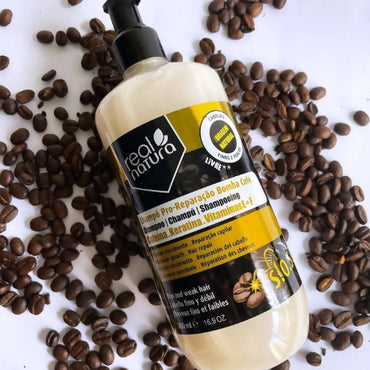 REAL NATURA - KIT Pro-Bomba Café Shampoo + Condicionador + Tónico