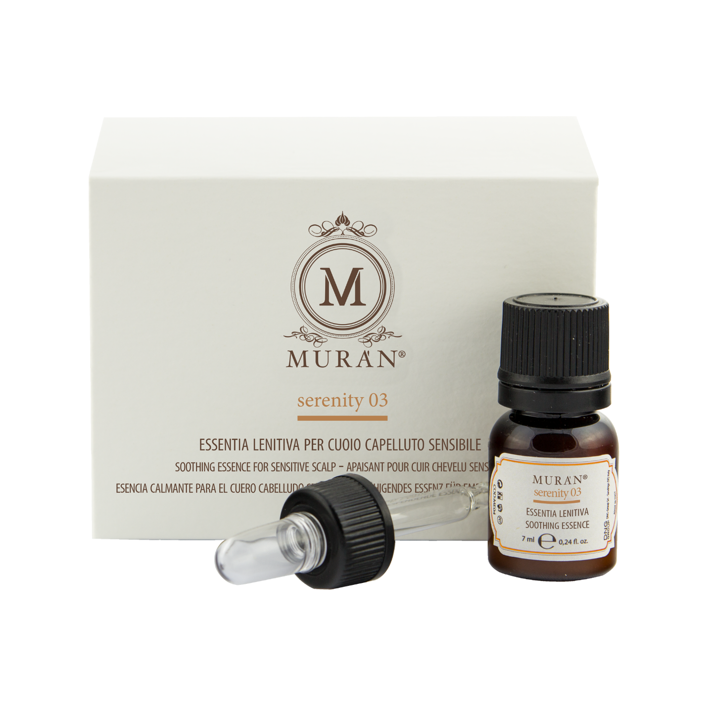 MURÀN – Ampolas Serenity 03 Calmantes p/ Couro Cabeludo Sensível 7 x 7ml