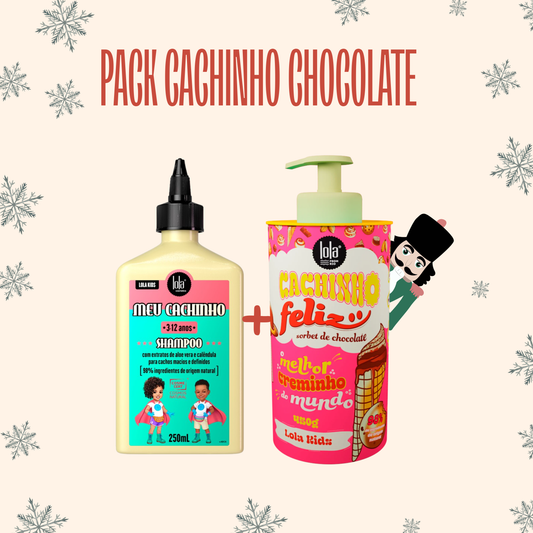 LOLA - Kit Cachinho - Shampoo Meu Cachinho 250ml  + Cachinho Feliz Sorbet de Chocolate 450gr