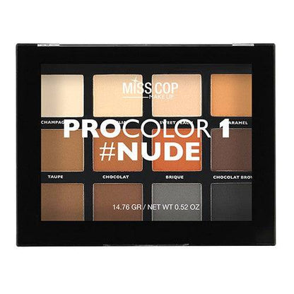 MISS COP - Paleta Maquilhagem PROCOLOR NUDE, 12 tons