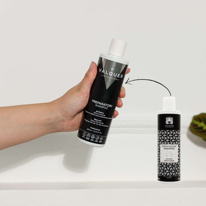 VALQUER - Shampoo Preparador Tratamentos, limpa e abre as cuticulas, 300ml