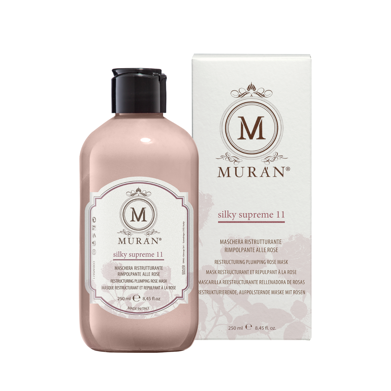 MURÀN – Máscara Silky SUPREME 11 Preenchedora e Reestruturante 250ml