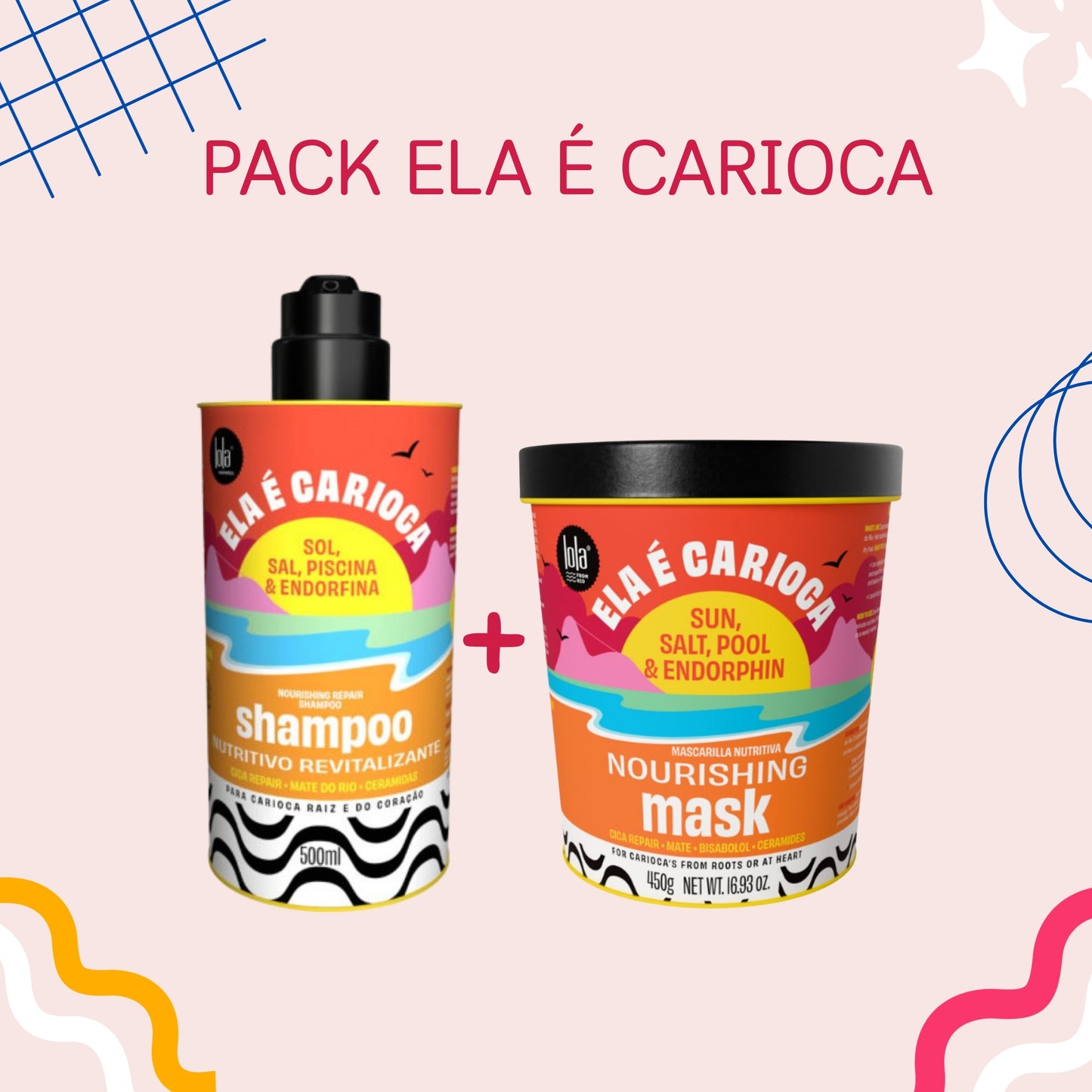 LOLA - Kit Ela É Carioca - Shampoo 500ml + Máscara 450gr