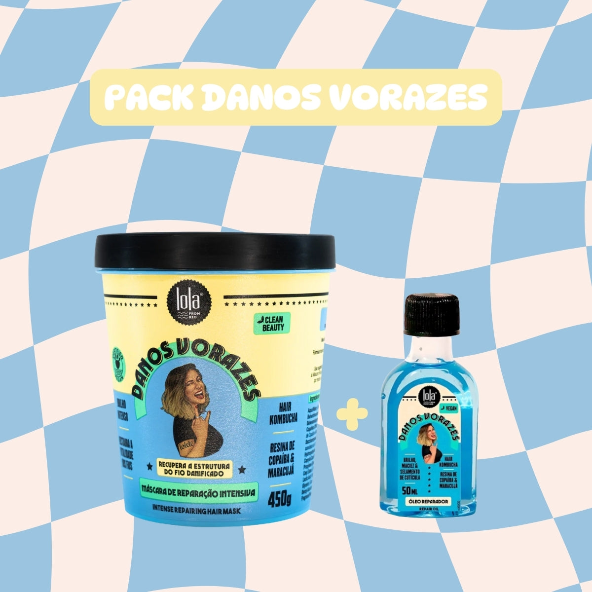 LOLA - Kit Danos Vorazes - Máscara 450gr + Óleo 50ml